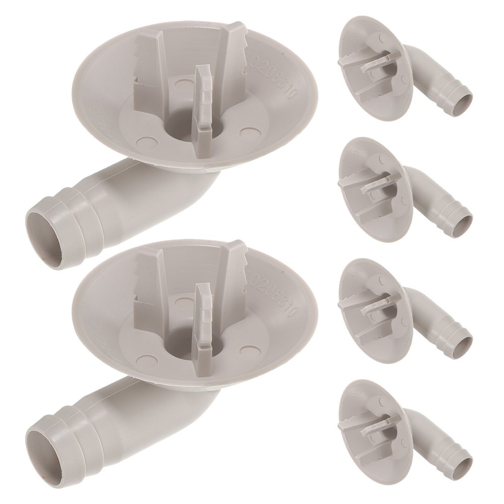 6Pcs White ABS Air Conditioner Drain Connector Set for Portable Window Units