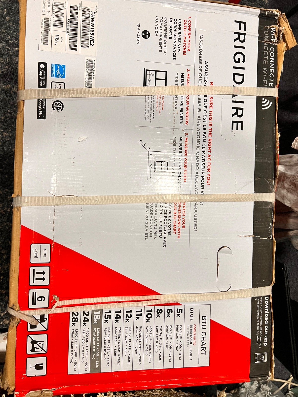 Brand New Frigidaire Air Conditioner 18000 BTU
