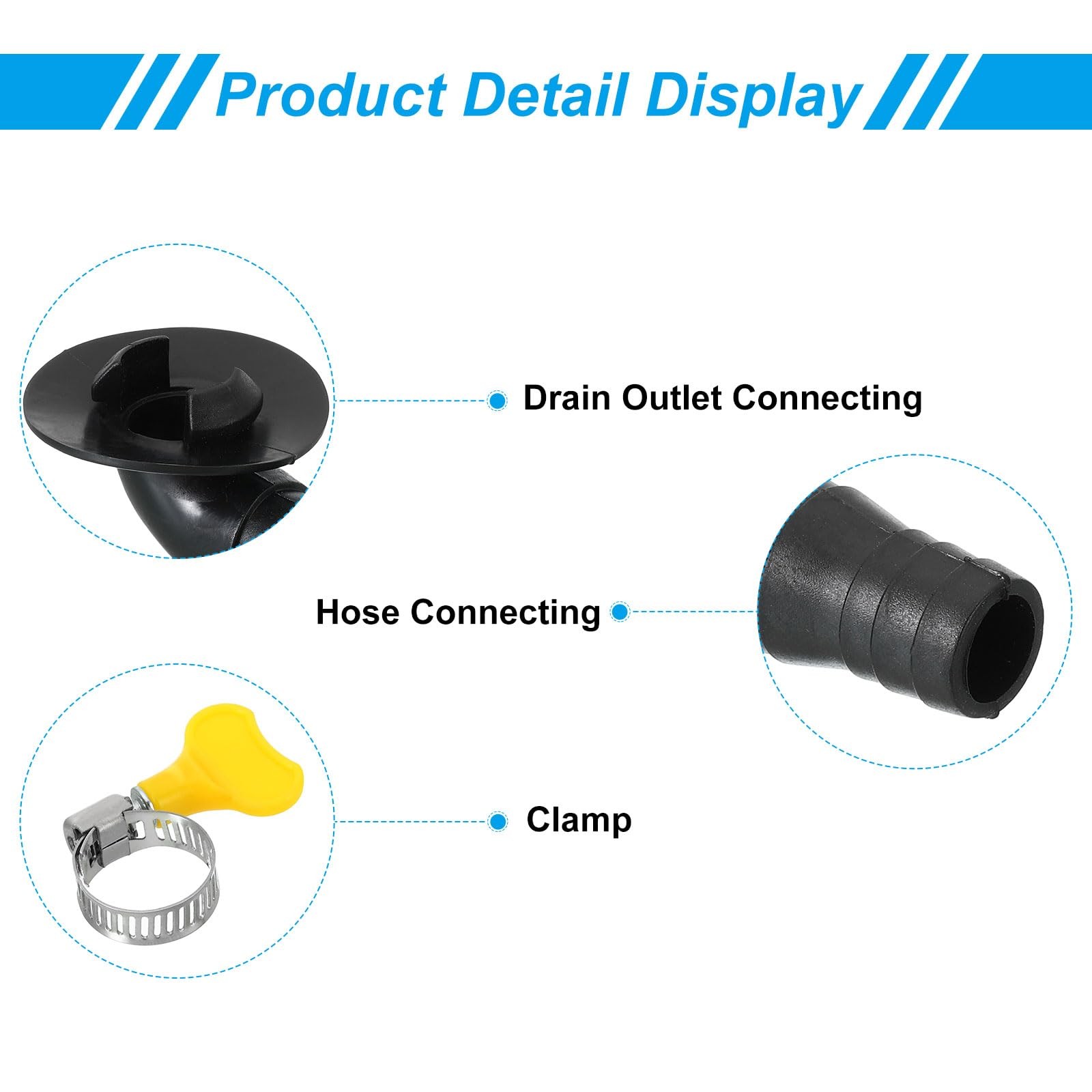 PATIKIL 20mm Air Conditioner Drain Hose Connector, 1 Pcs Universal Drain Connect