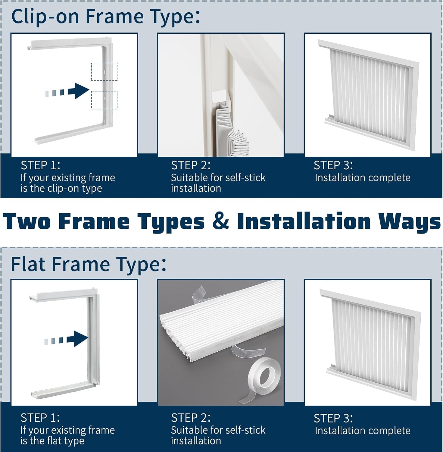 Window Air Conditioner Side Panels Kit 17&Prime; H x 19 1 4&Prime; W Extra Wide Window AC