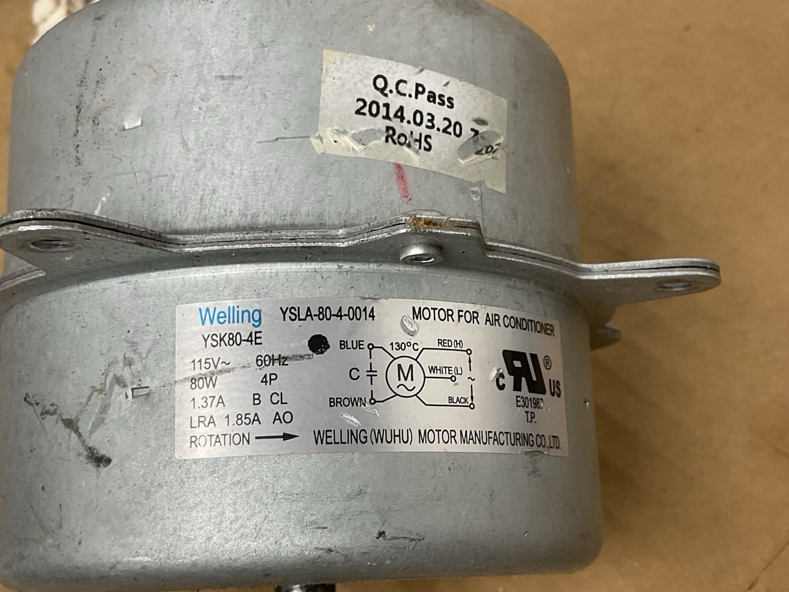 Welling YSLA-80-4-0014 Motor for Air Conditioner YSK80-4E