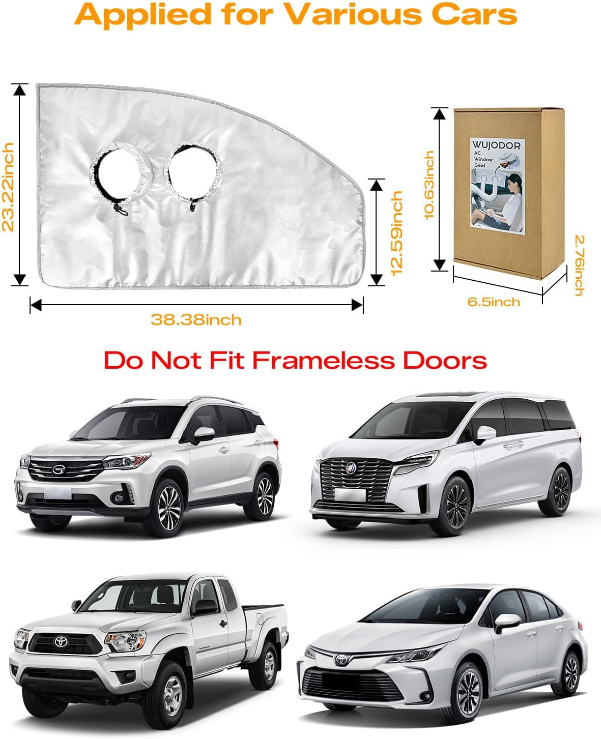 Portable Air Conditioner Window Kit – Car Window Vent Seal Kit for AC Air Condit