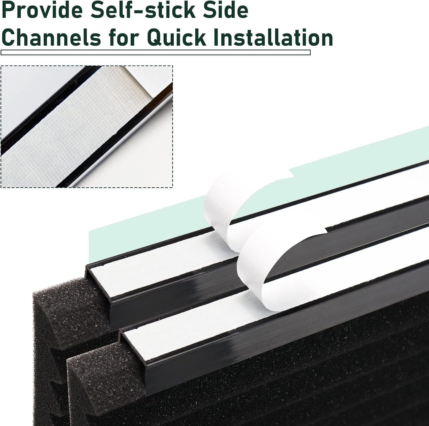 Window Air Conditioner Insulation Foam Panels, AC Side Panels Kit, 17in H x 9…