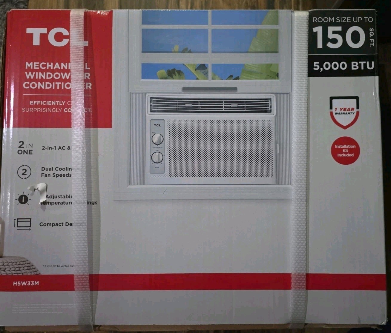 TCL H5W33M 5000 BTU Window Air Conditioner NEW
