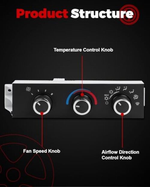 Front A/C Heater Climate Control Module Panel Compatible with 1996-2014 599-217