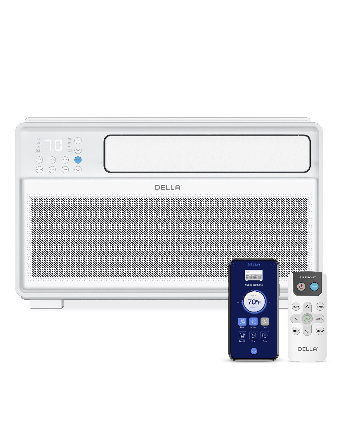 8000 BTU Inverter Window Air Conditioner Cools up to 300-350 Sq.Ft