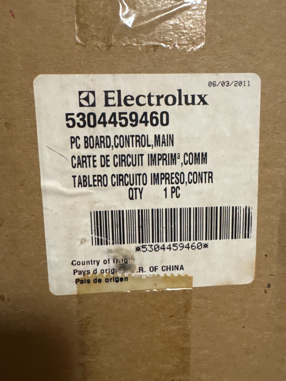Genuine OEM Electrolux 5304459460 Room Air Conditioner PC Main Control Board