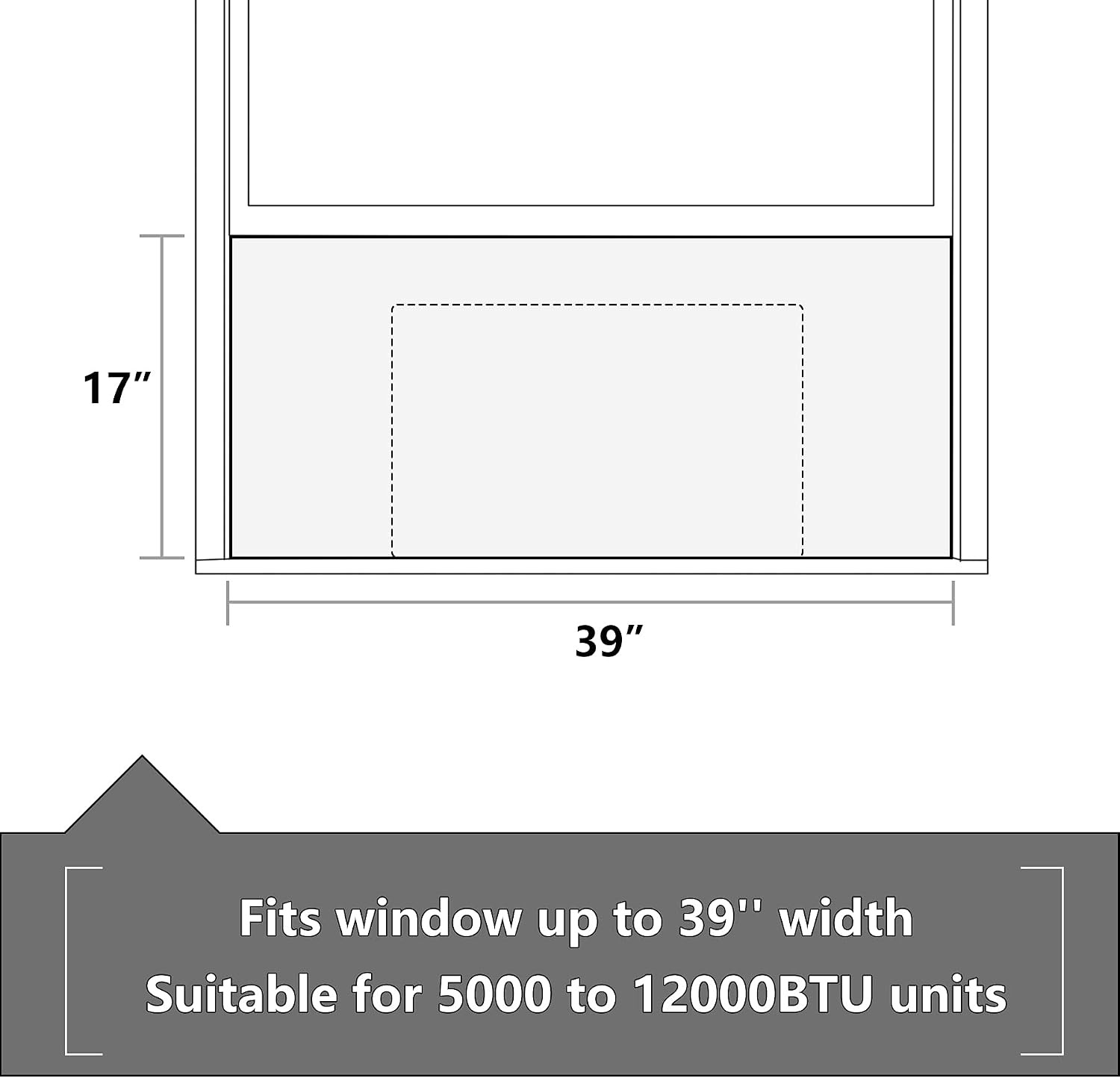 BJADE&rsquo;S Window Air Conditioner Side Insulated Foam Panel,Full Surround White