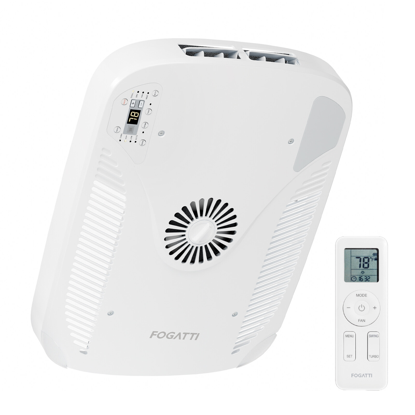 RV Air Conditioner 16000BTU Heat Pump Rooftop AC Unit Ultra Quiet Wifi+Remote