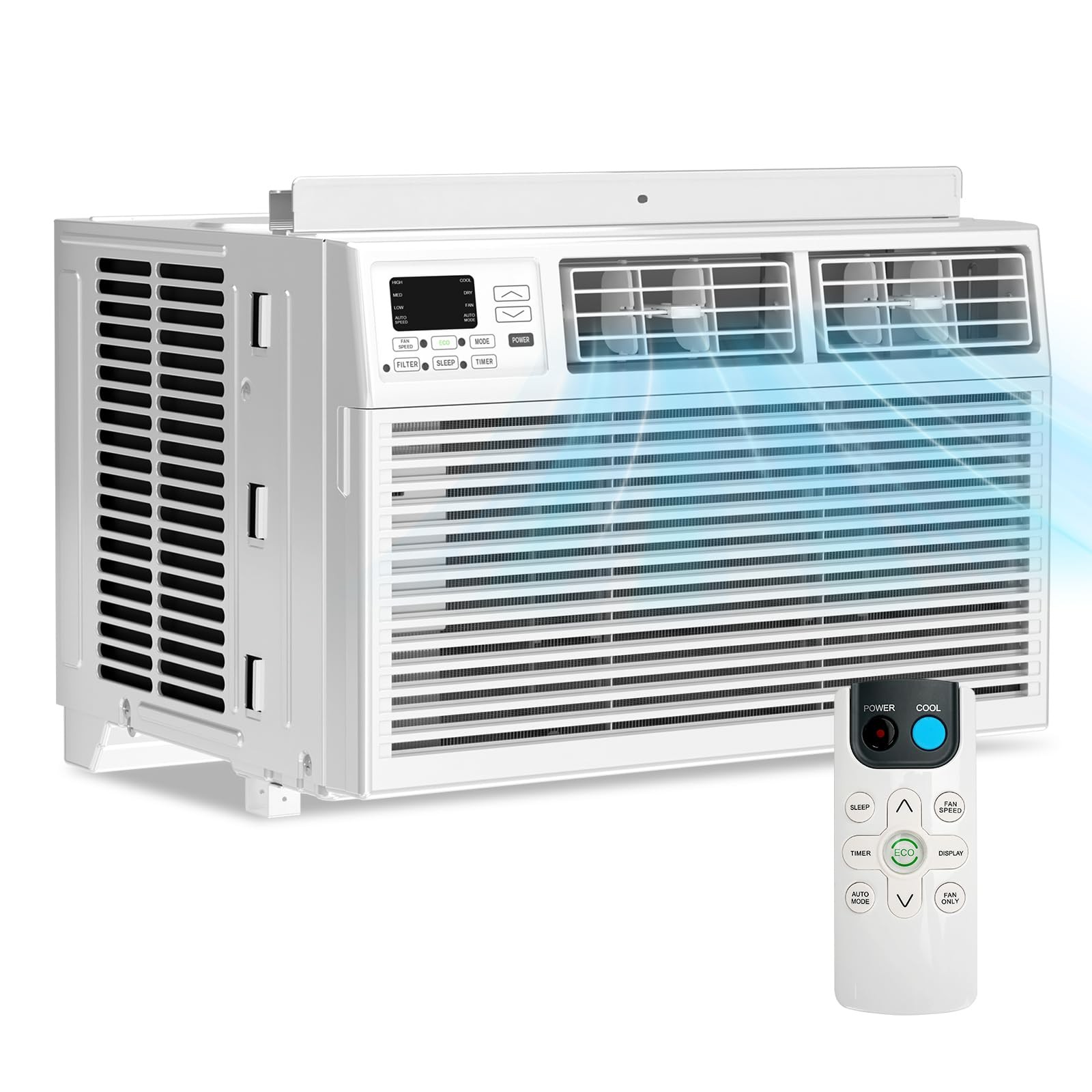 8000 Btu Window Air Conditioner,AC Window Unit Up to 350 Sq.Ft,24H Timer,Remo…