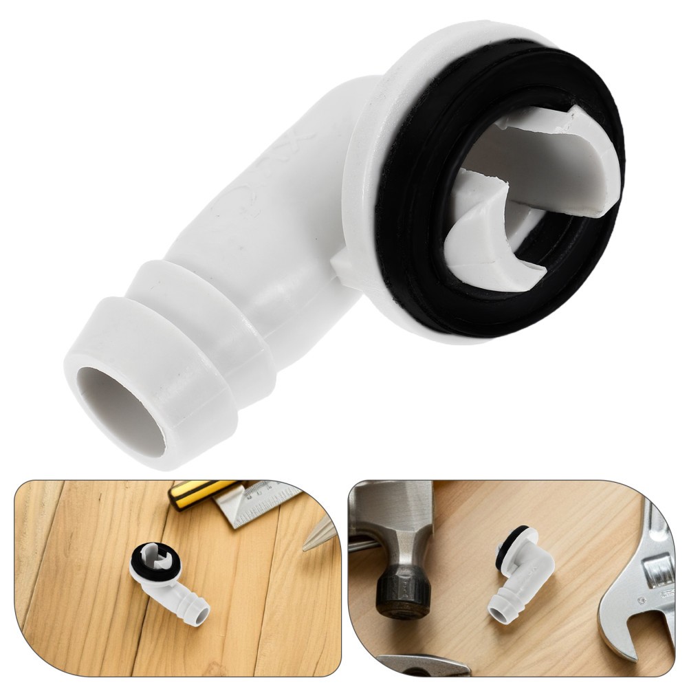 Air Conditioner Parts Adapter Drain Hose Connector Elbow Leak Proof Grey Abs