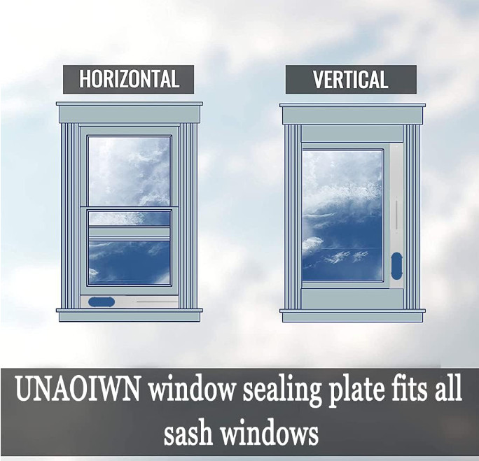 Portable AC Window Kit–Adjustable Plate for 5.9” Hose, Fits Vertical/Horizontal