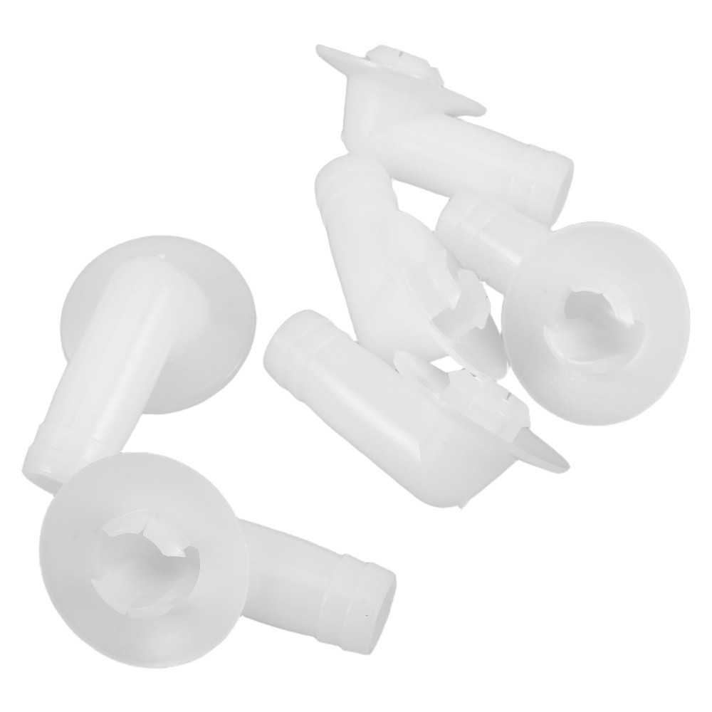 6Pcs Reusable Plastic Ac Elbow Drain Fittings with Ring Seal Adapter
