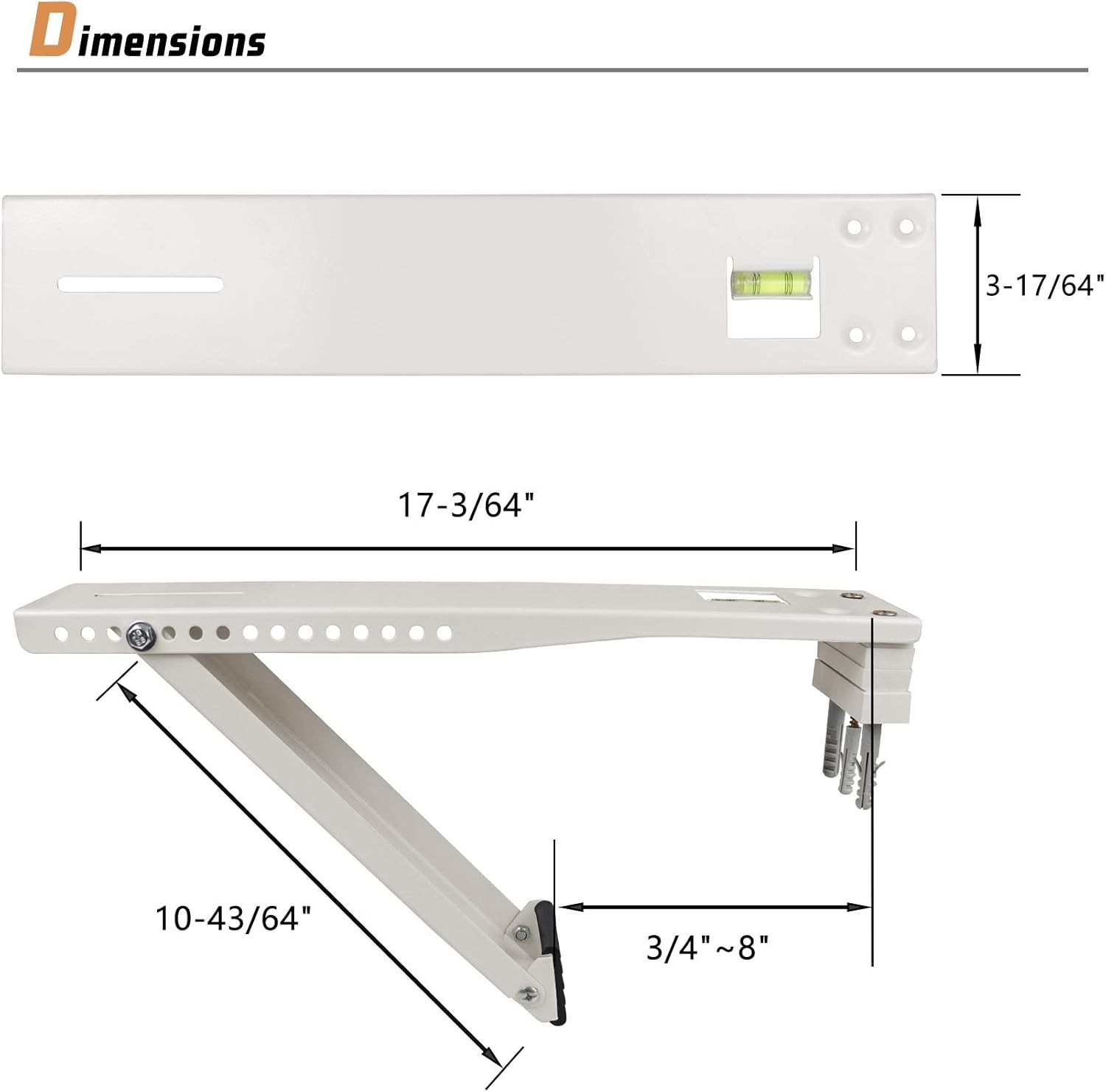 Window Air Conditioner Bracket Light Duty Support 9 000 to 22 000 BTU Universal
