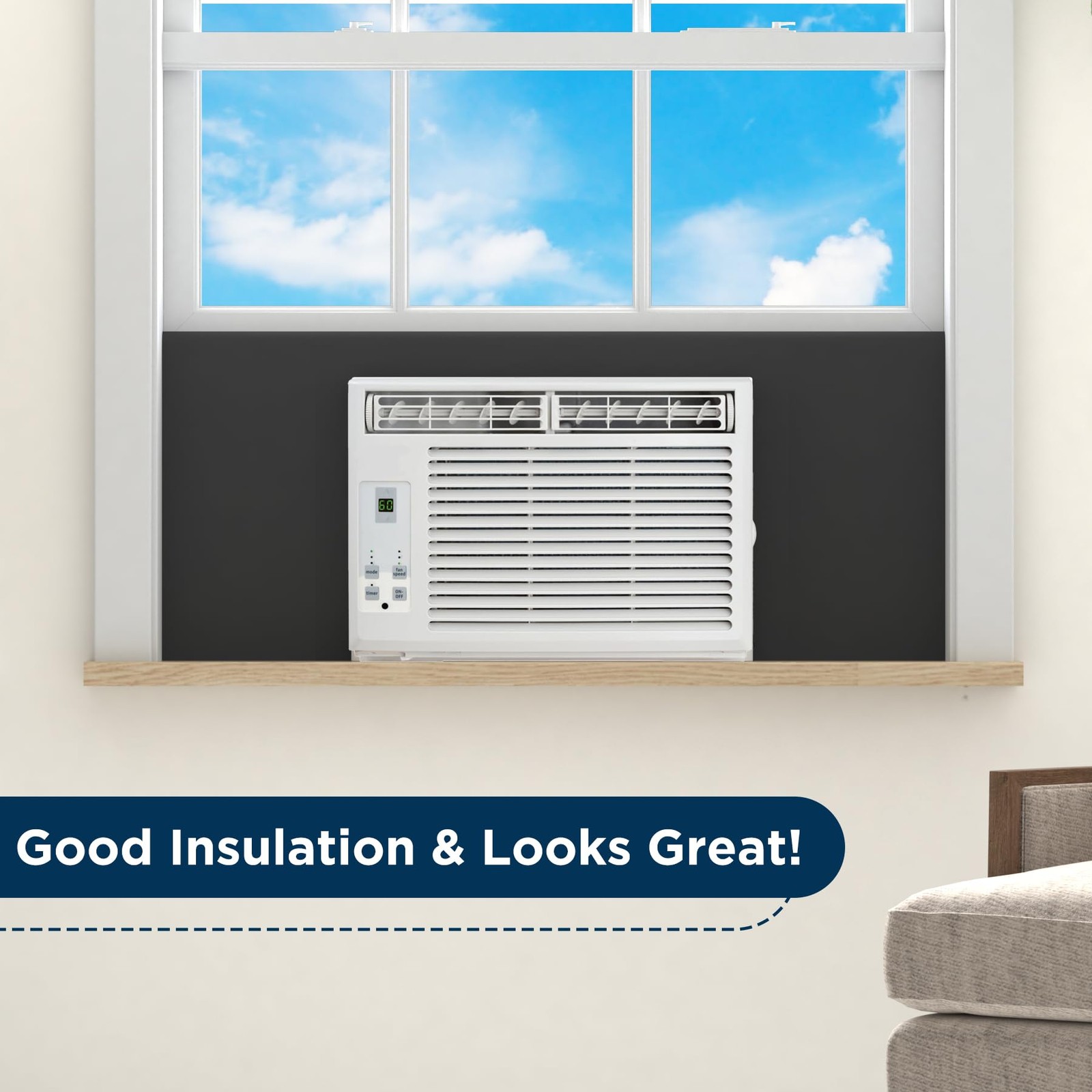 Window Air Conditioner Side Panels, 48 Inch Extended Width XL Size Surround I