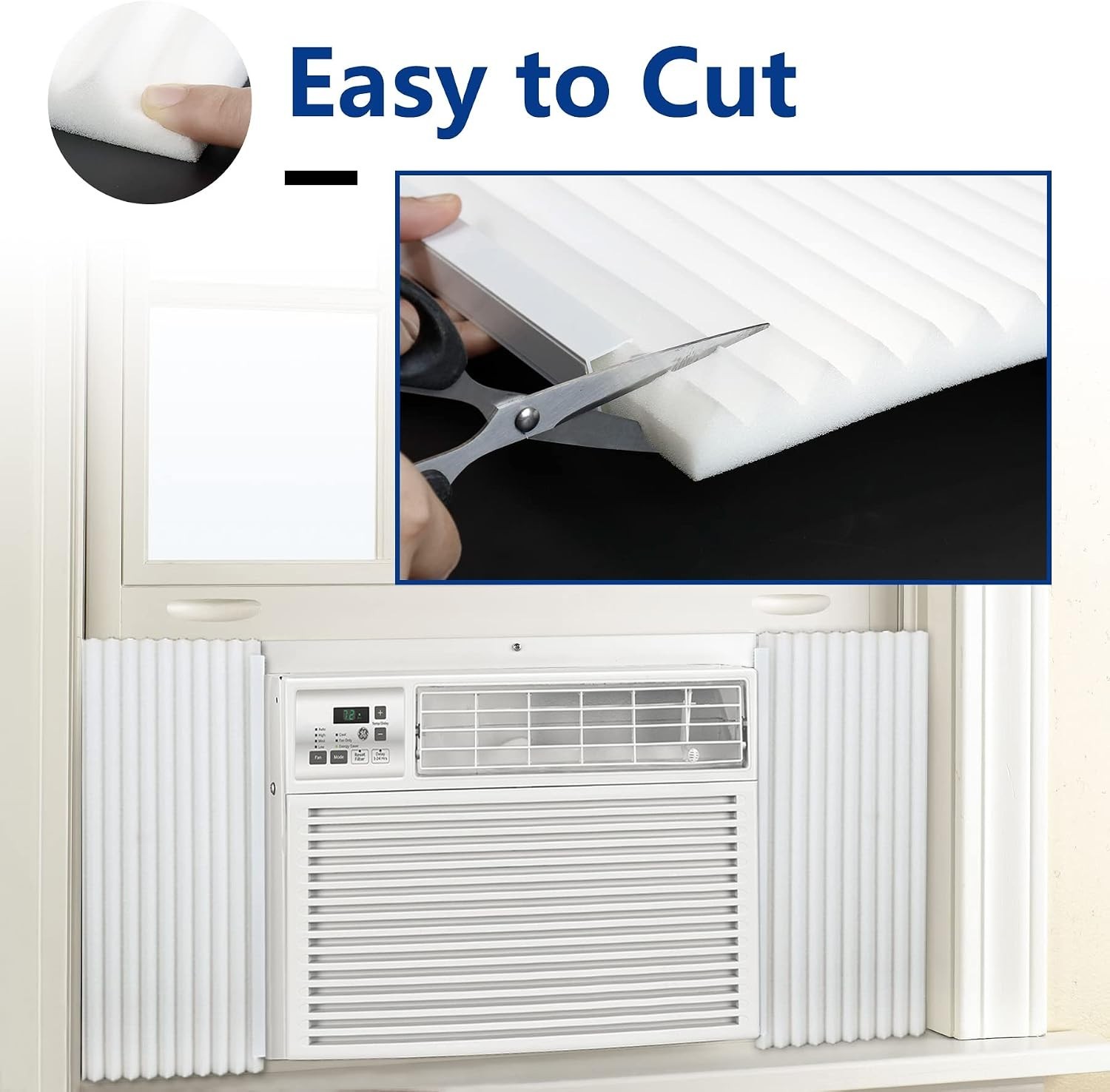 Window AC Side Panel Insulation Foam Kit Compatible With 5000-22000 Btu 17×9 …