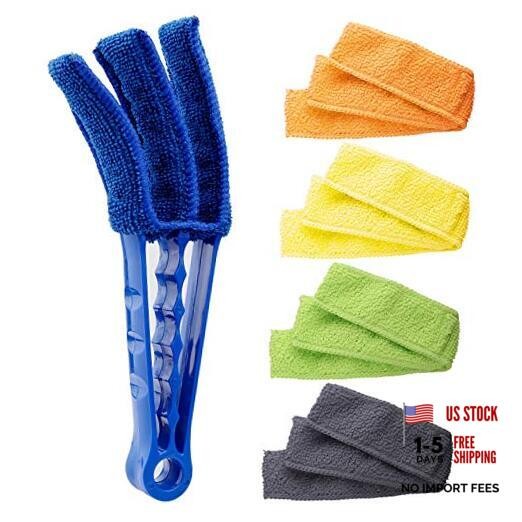 Window Blind Cleaner Duster Brush with 5 Microfiber Sleeves – Blind Cleaner