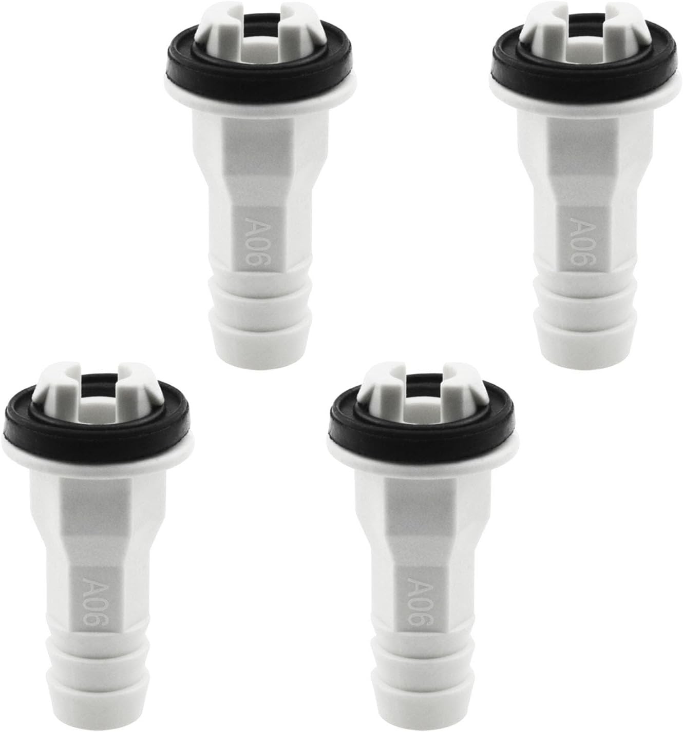 Air Drain Connector Straight Pipe Window AC Drain Kit with Rubber Ring 4