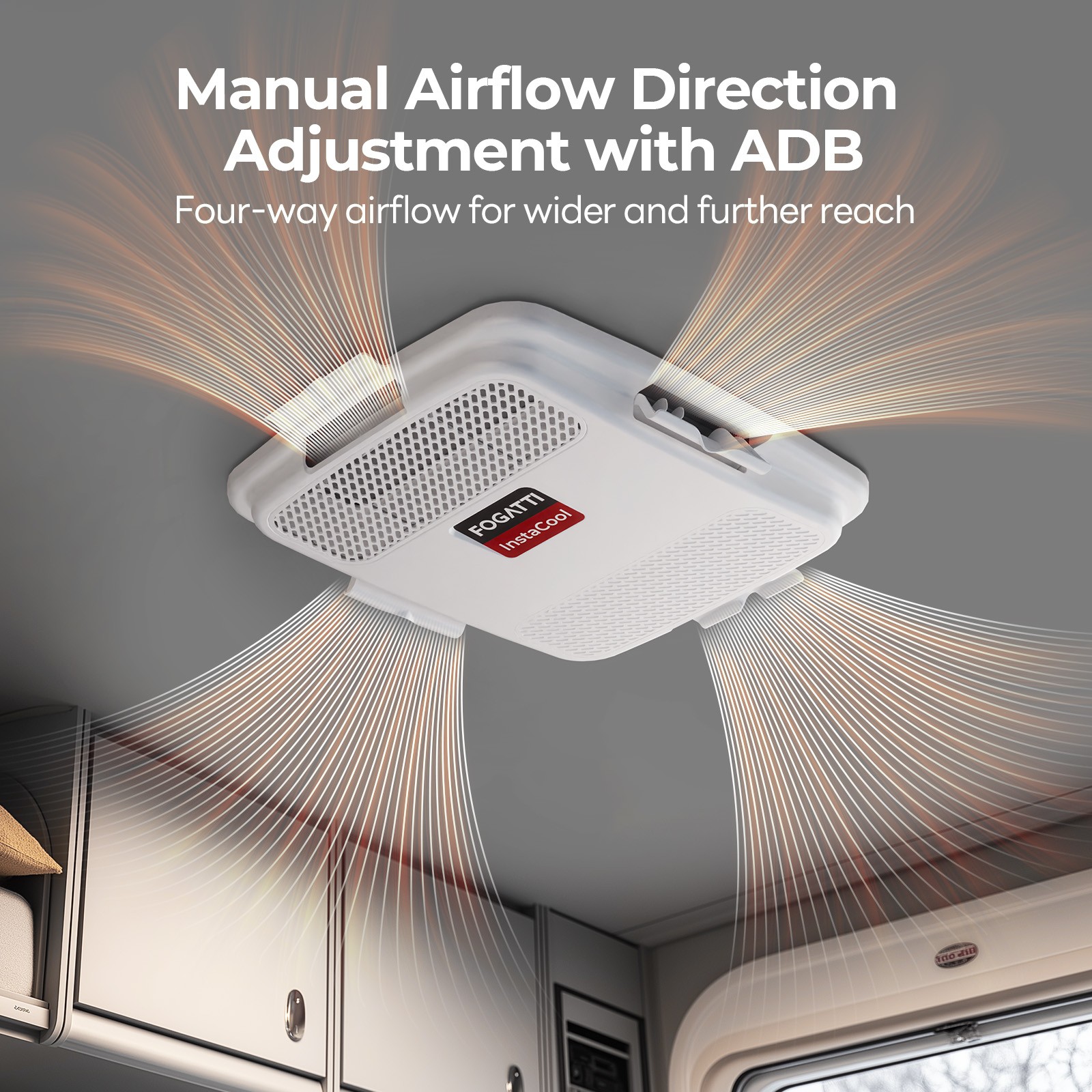 FOGATTI 6,500 BTU Camper Air Conditioner, 110V Portable Quiet AC for RV, Caravan