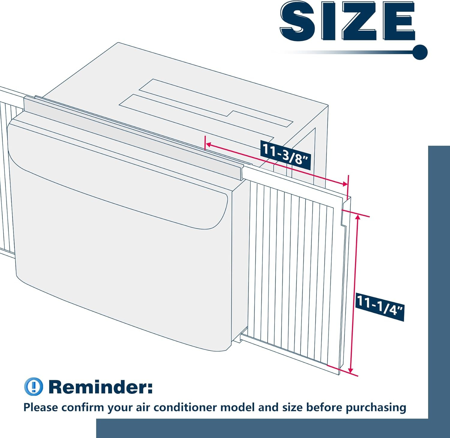 Window Air Conditioner Side Panels with Frame,Window AC Side Panels Insulation C