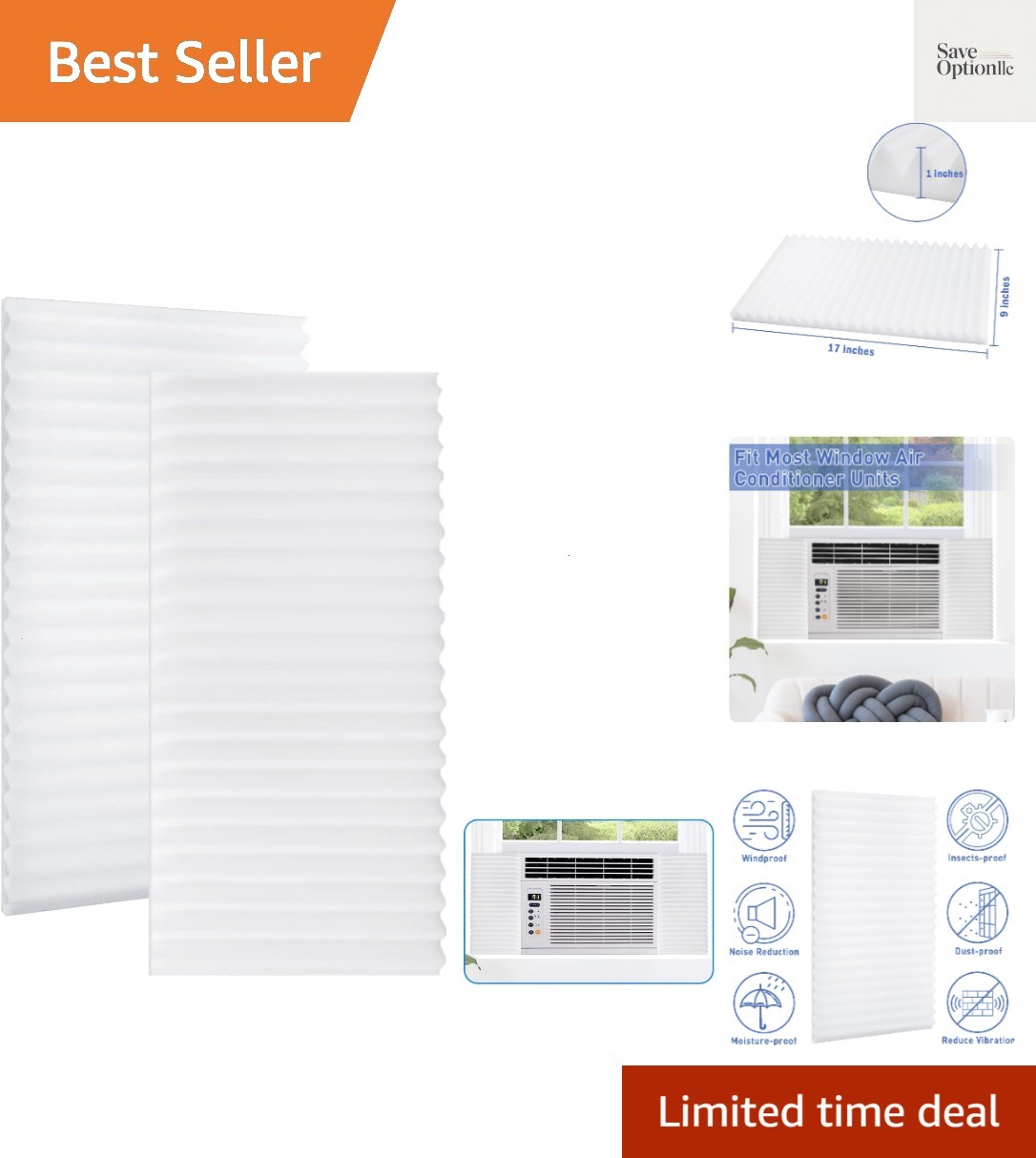 Window Air Conditioner Side Panels Foam Insulation Panels for Window Air Cond…