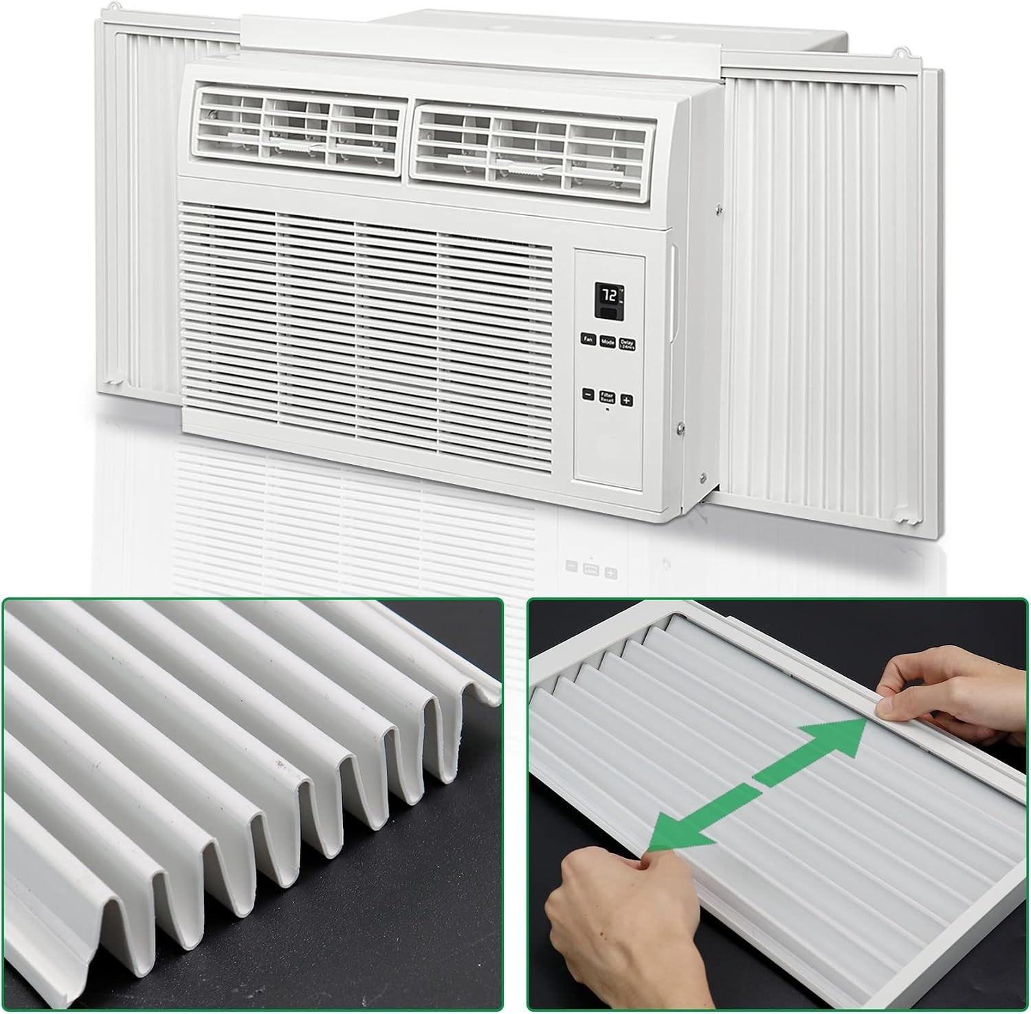 Window Air Conditioner Side Panel Fit Most 8000 Btu Units Dust Filter Fast Co…