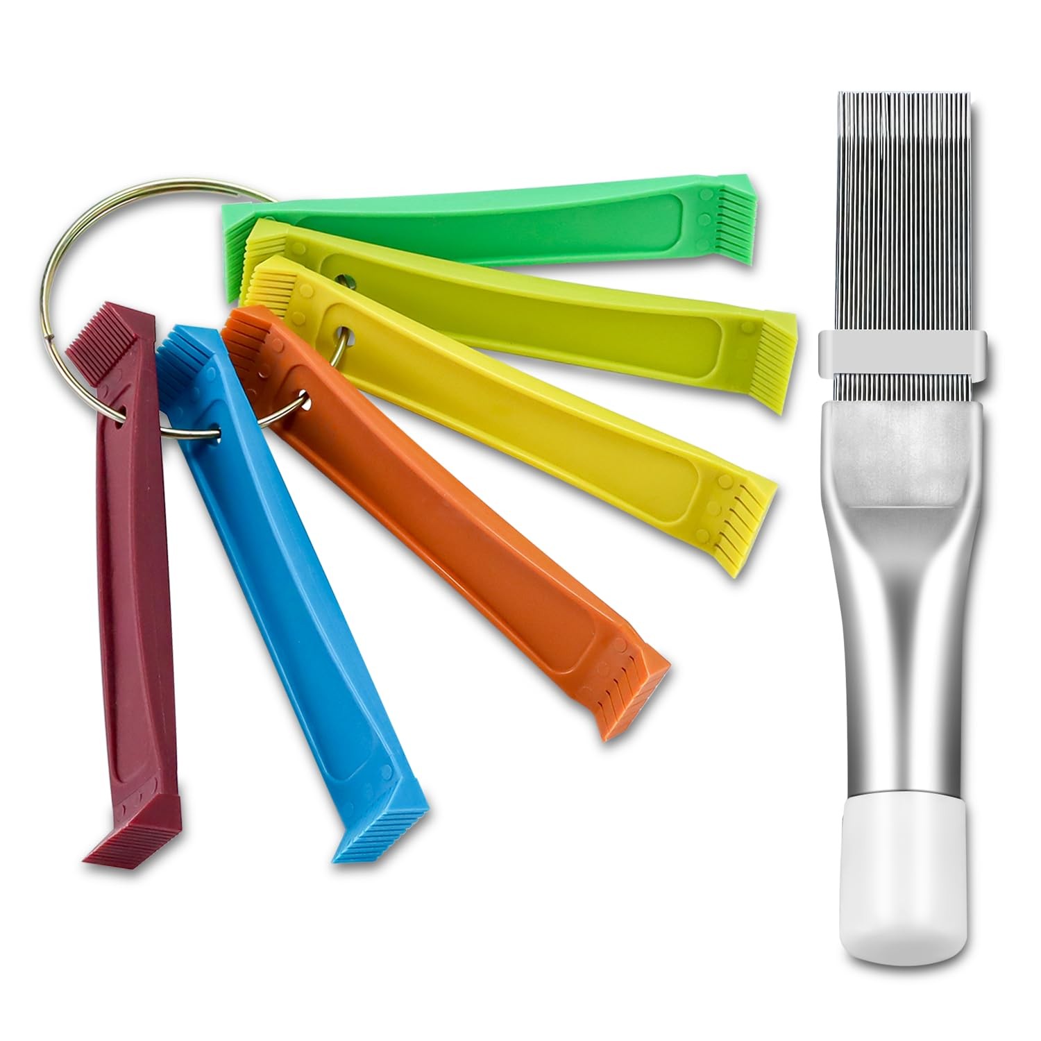 AC Condenser Fin Straightener Set, 2PCS FCR6 Comb & Stainless Steel Comb