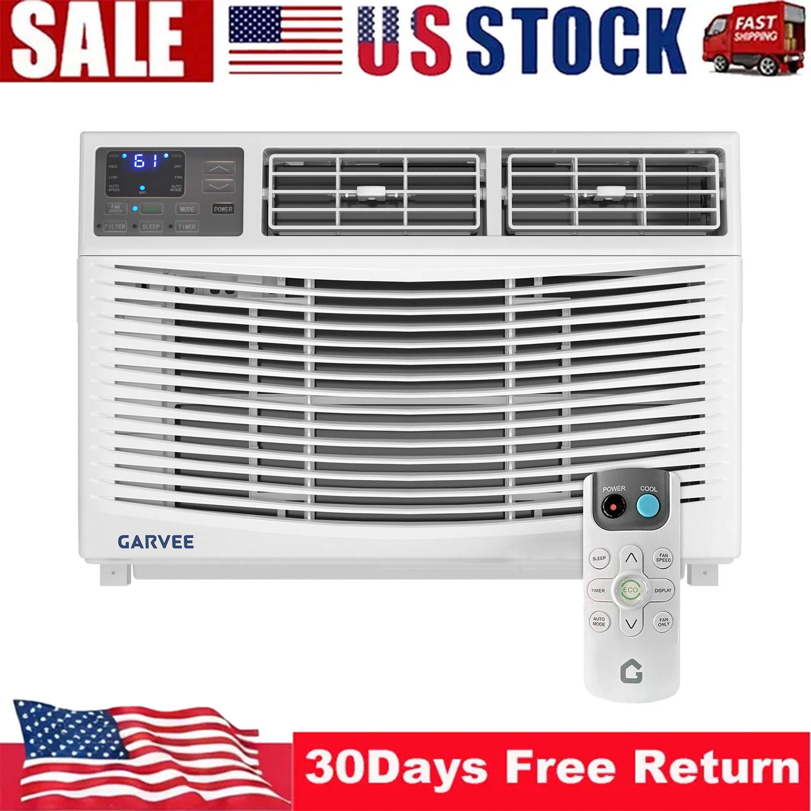 10000 BTU Window Air Conditioner Smart Cooling for Rooms up to 450 Sq.Ft