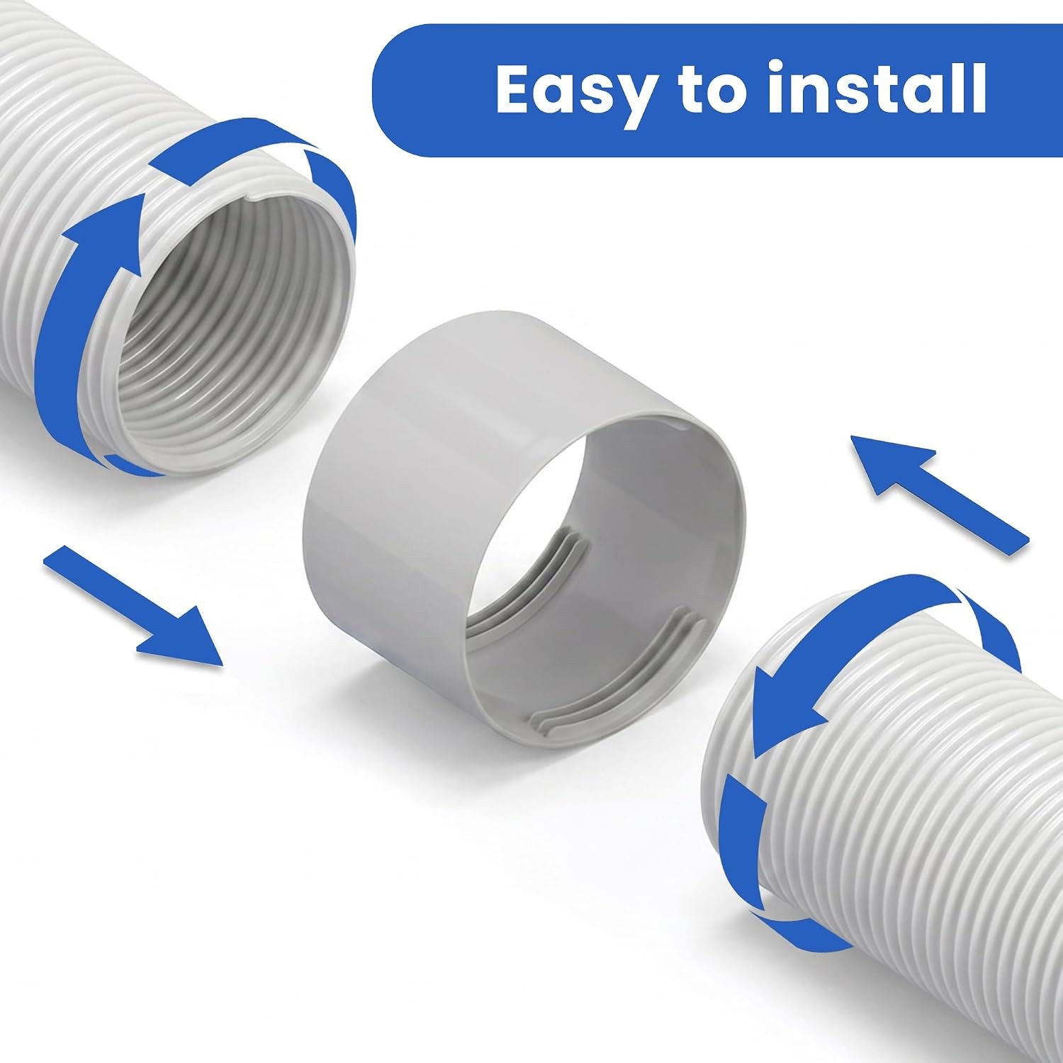 5.9 Inch Portable AC Hose Coupler Extension Connector Universal 15cm Vent