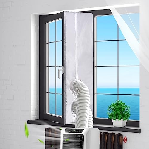400CM (157&Prime;) Portable AC Window Vent Kit with 2 4M Casement Window Vent Kit