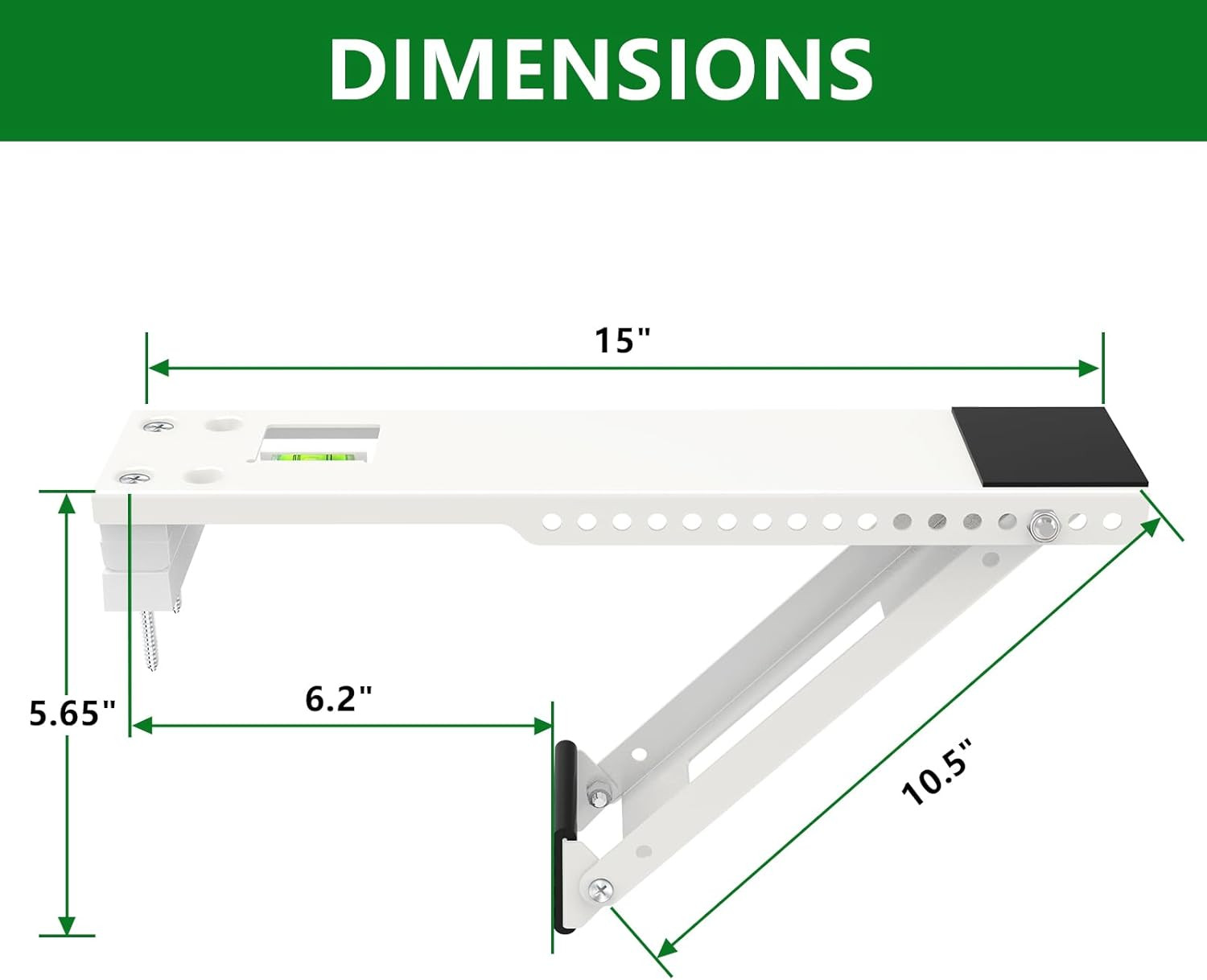 Soporte Para Aire Acondicionado De Ventana Universal Hasta 85 Libras Ligero
