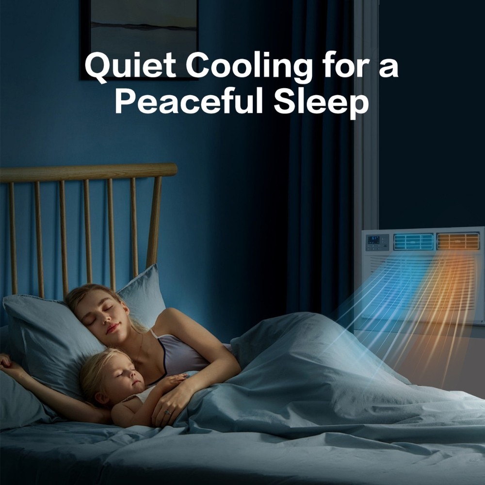 12,000 BTU Window Air Conditioner and Heat 550 Sq.Ft Room Wifi APP Home AC 230V