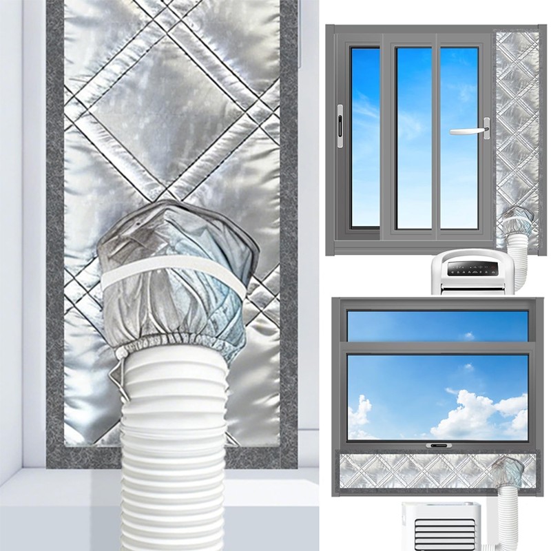 Padded Portable Ac Window Seal Kit for Air Conditioner Exhaust Hose Insulation