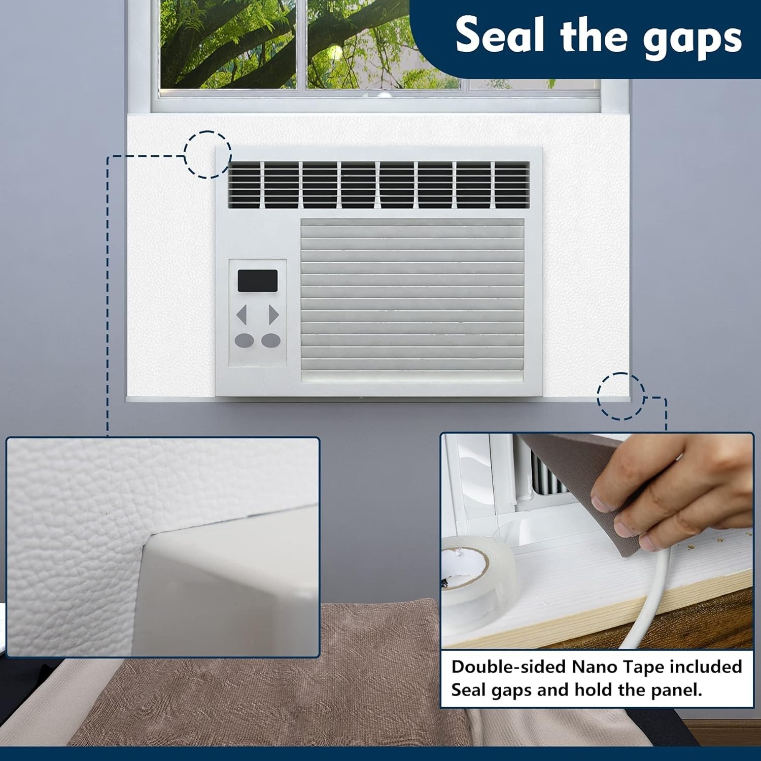 Paneles De Aislamiento De Espuma Envolvente Para Aire Acondicionado De Ventana