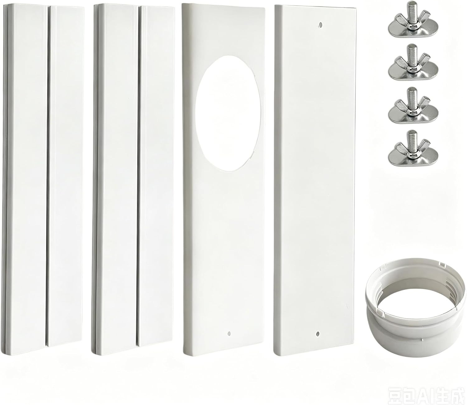 kit de ventana para aire acondicionado portatil placas pvc ajustables de 60 pulg