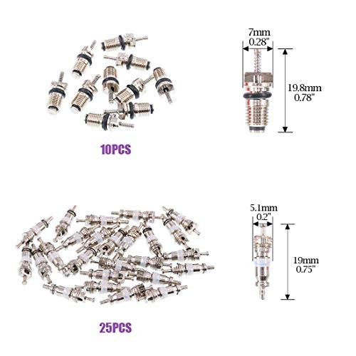 36Pcs Air Conditioner R12 R134a Valve Cores Kit, Including Assortment R12