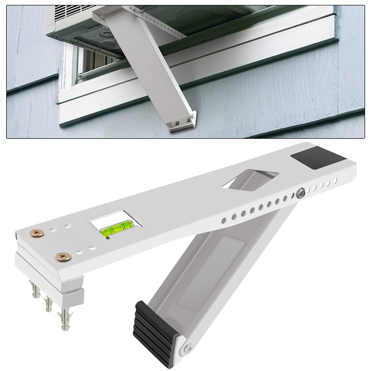 Window AC Support Bracket – Heavy-Duty, Easy Install, Built-in Level, Up to 165l