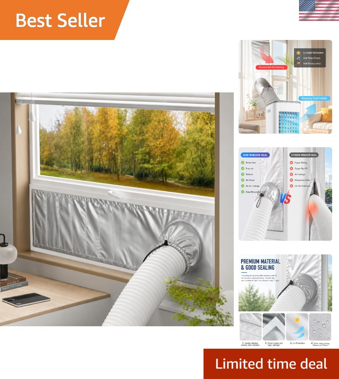 Window Seal Kit for Portable Air Conditioner Universal Adjustable Waterproof …