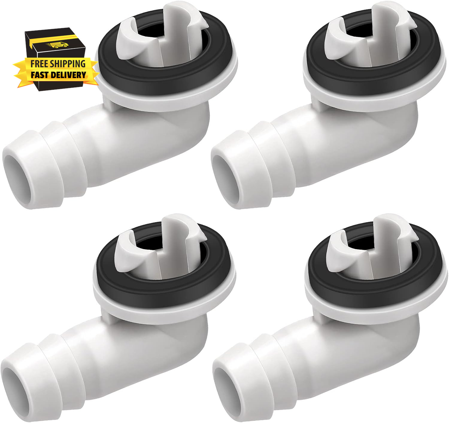 Air Conditioner Drain Connector 4 Pcs 3/5 Inch Air Conditioner Drain Hose Elbow