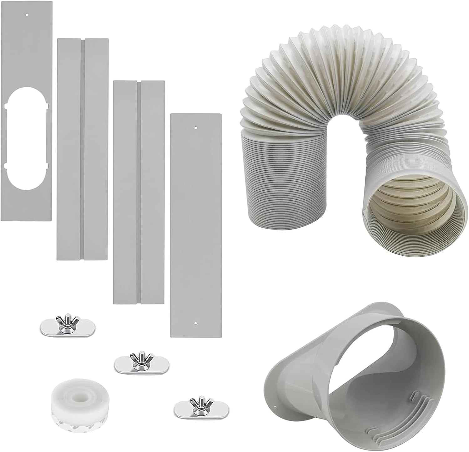 Portable Air Conditioner Window Vent Kit with 5.1” Exhaust Hose 6 Piece Window S