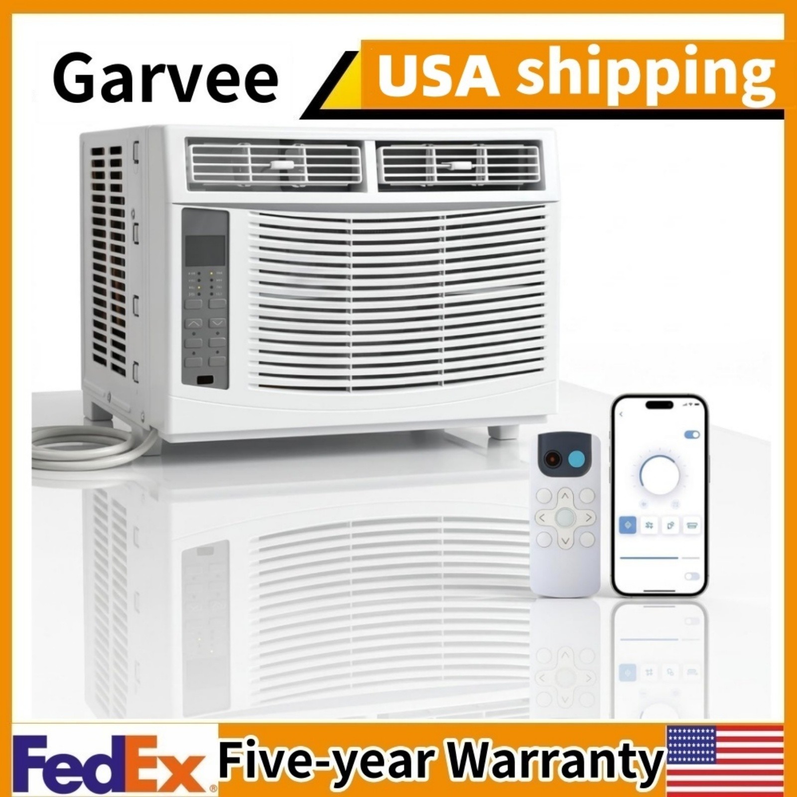 🔉6000 BTU Window Air Conditioner Smart App Control Room AC Unit Quiet 50dB Slee