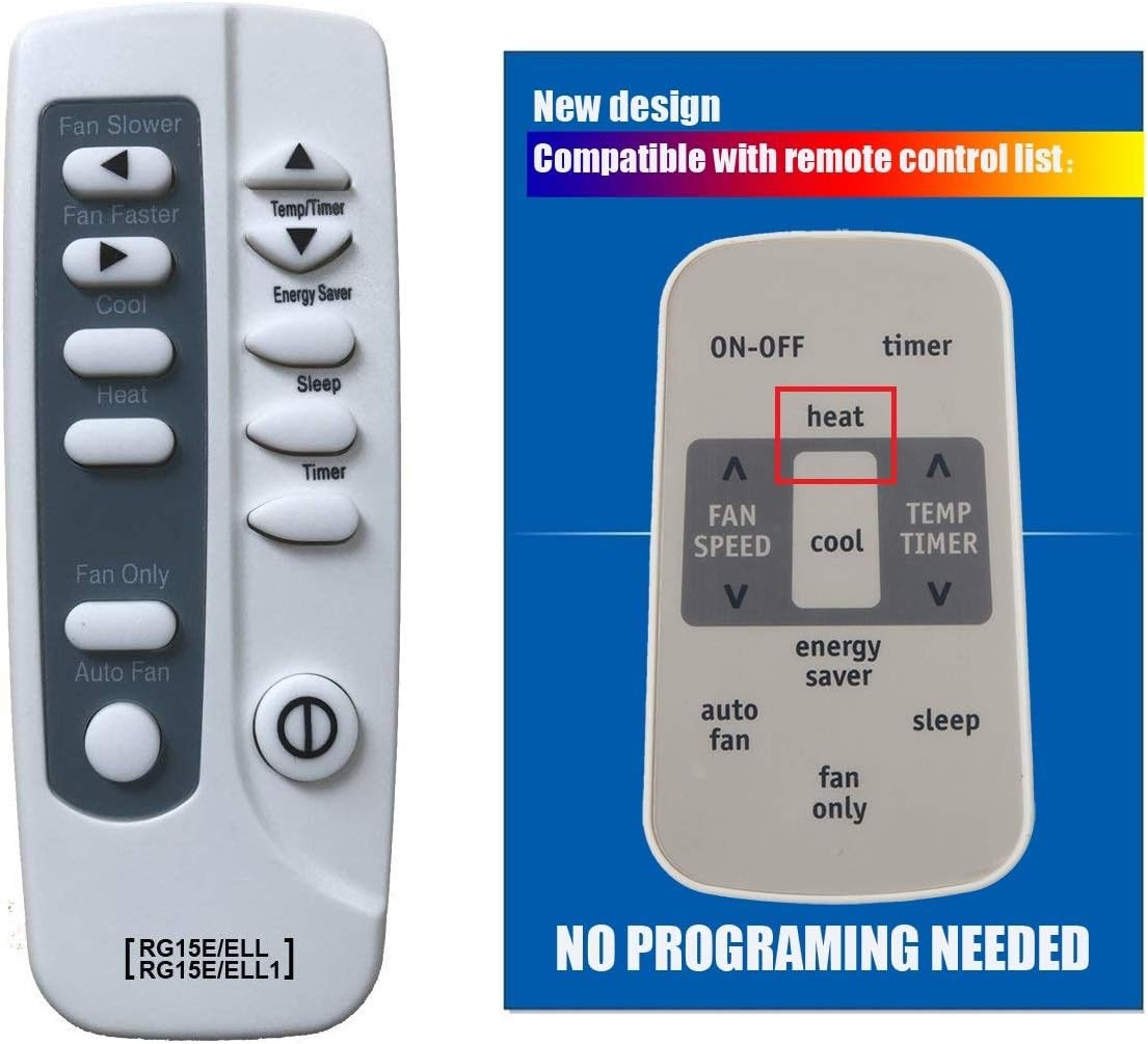 Replacement for Frigidaire Air Conditioner Remote Control Model Number RG15E E