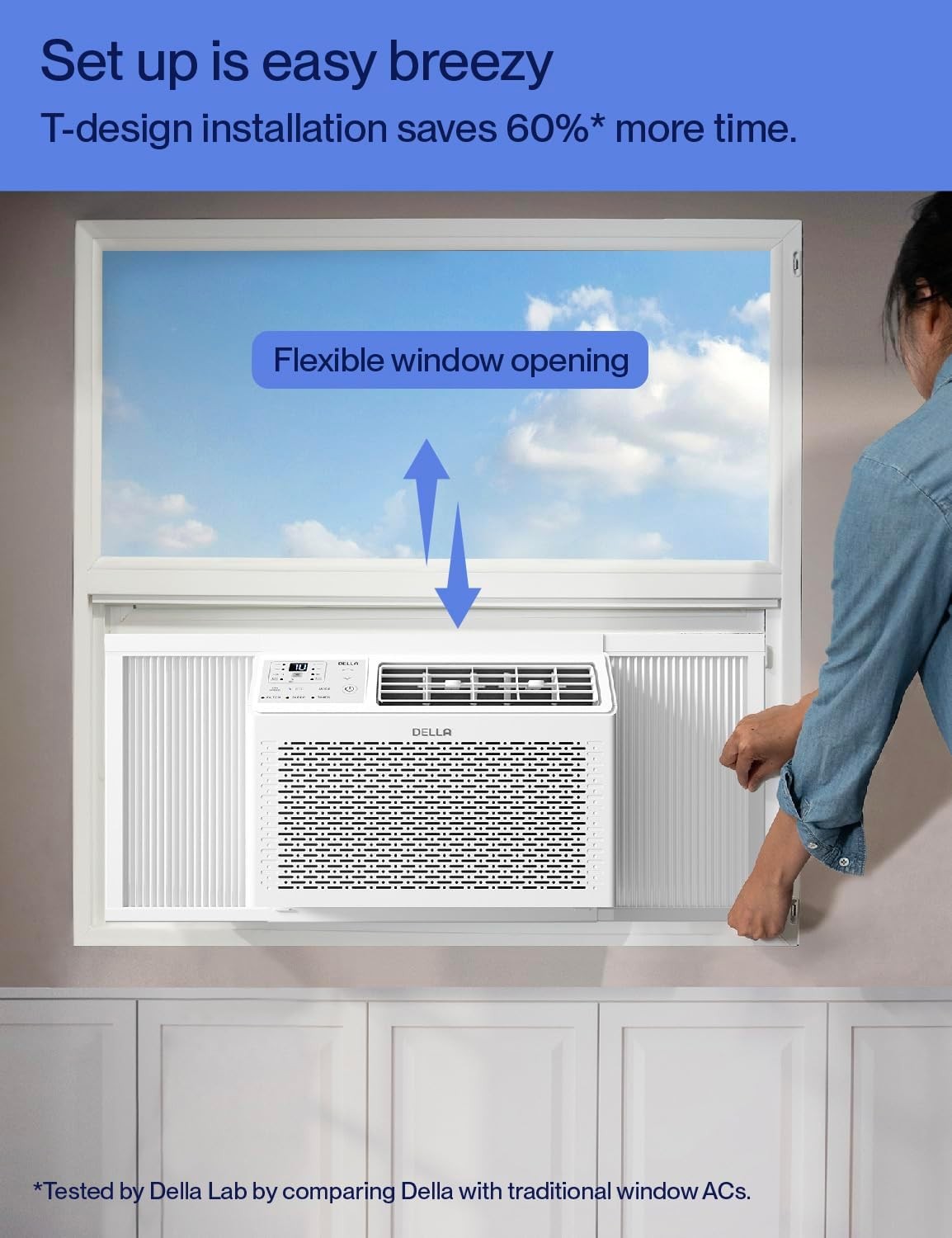 10000 BTU Energy Saving Window Air Conditioner Work Cools Up to 450 Sq.Ft