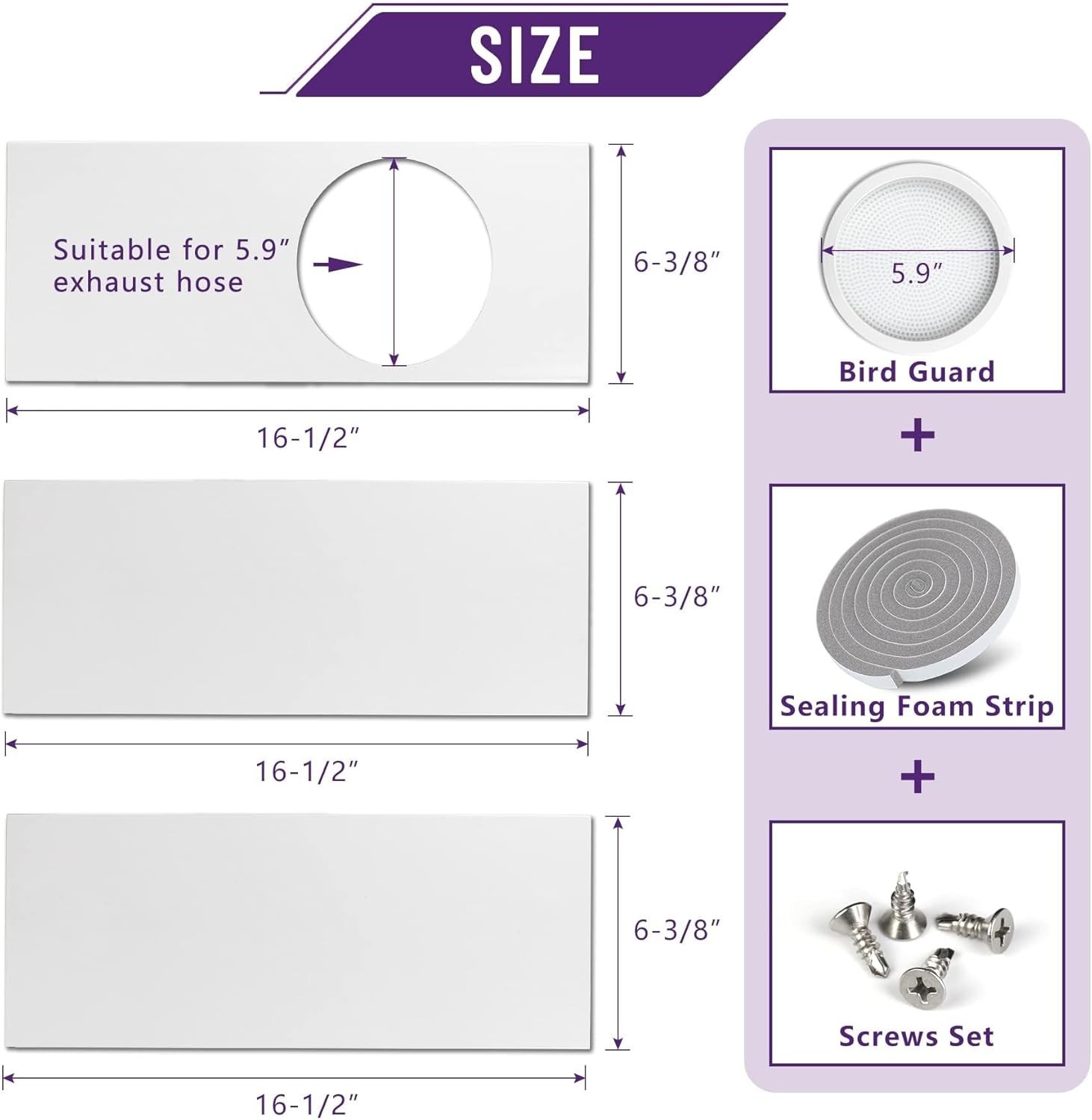 Adjustable AC Window Seal Kit for Sliding Windows – Fits 5.9 » Exhaust Hose