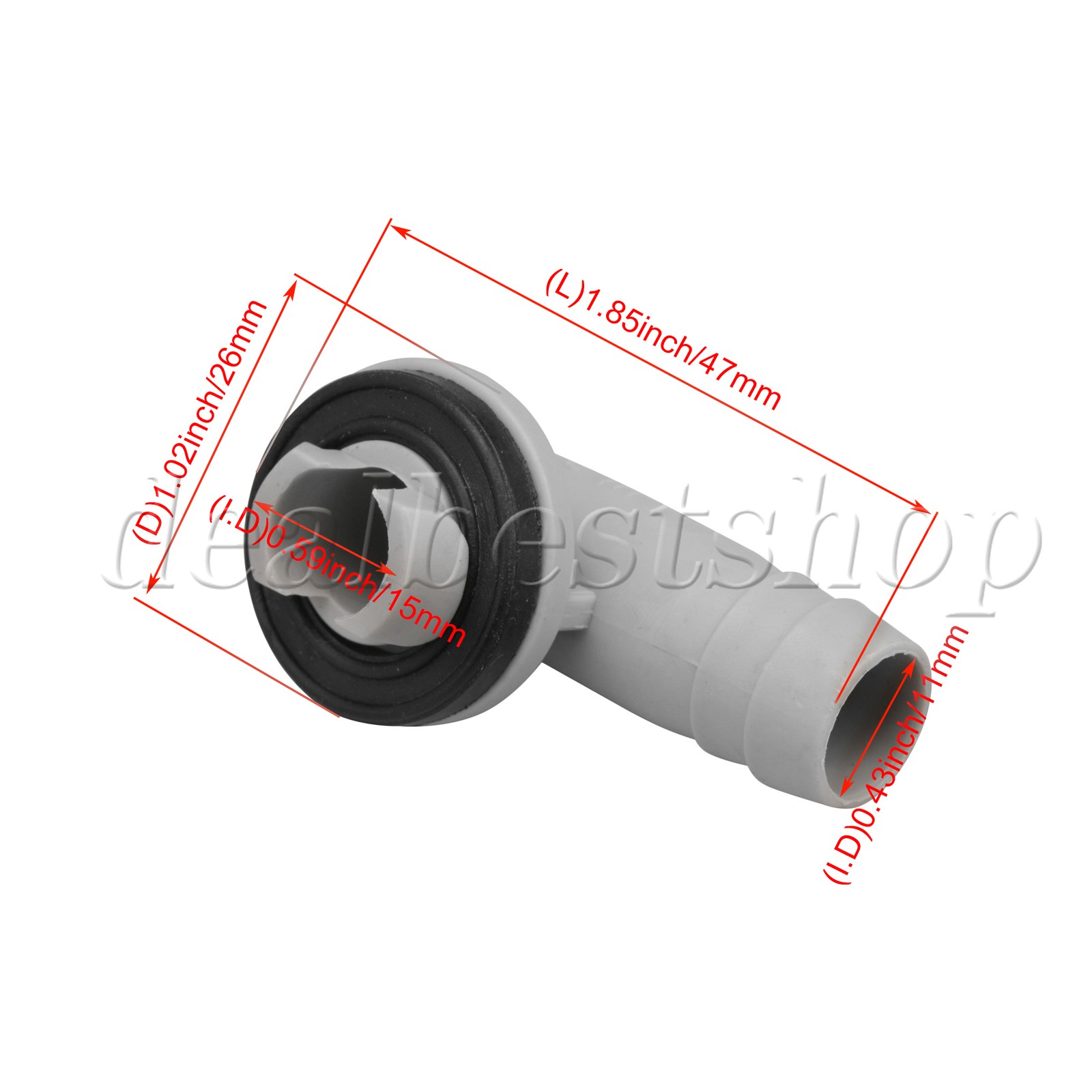 10x Drain Hose Connector Elbow Fitting for Mini-Split Units and Window AC Unit