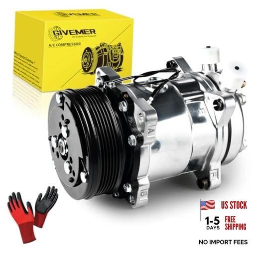 Universal AC Compressor 6PK Sanden 508 5H14 R134A Serpentine Belt 12V | rapid