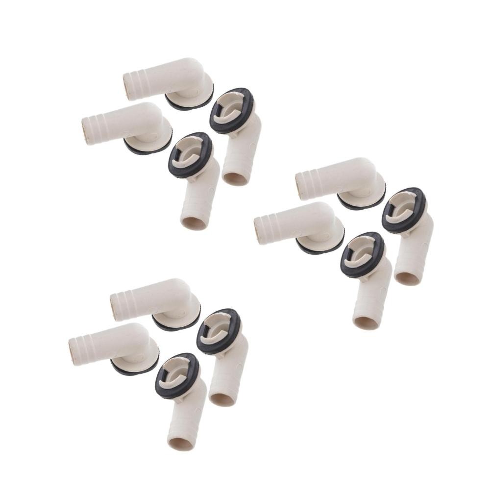 3 Pieces Condensate Drain Connector AC Port Adapter 19mm Fitting