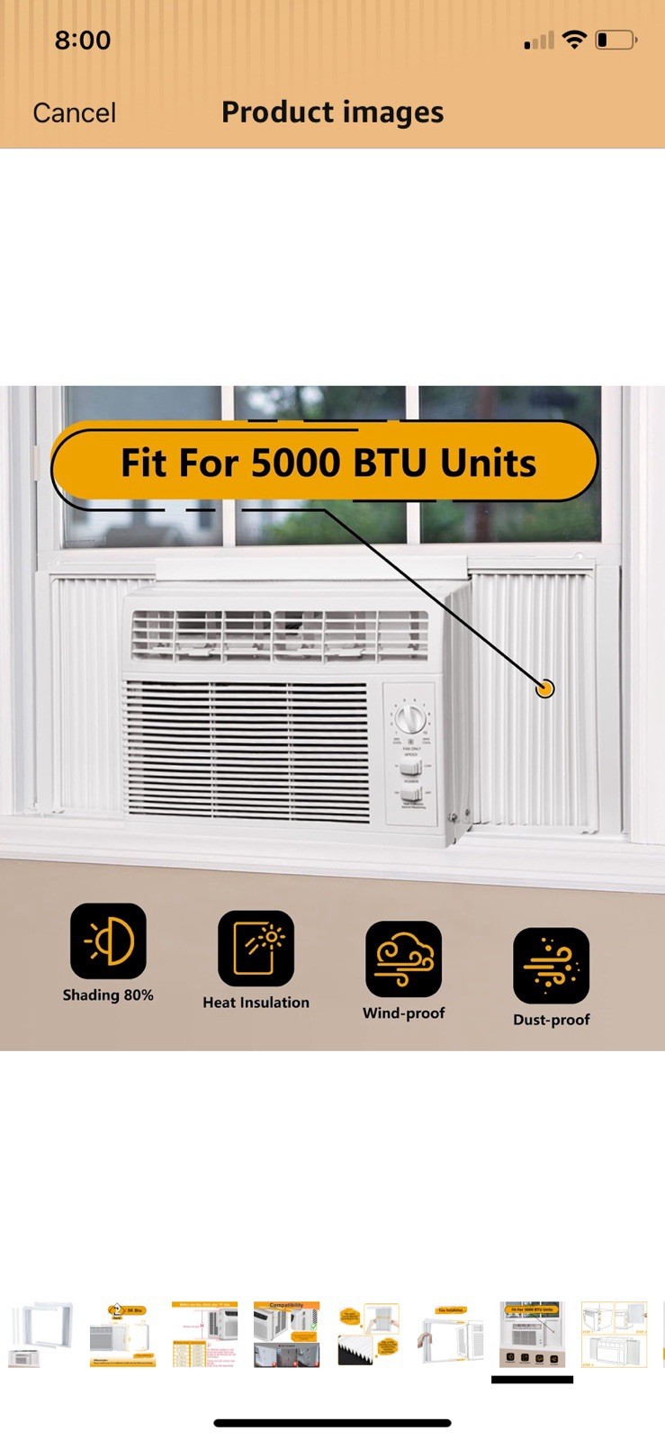 Window Air Conditioner Side Panel And Frame Set Fits 5000 BTU ( NWOB)