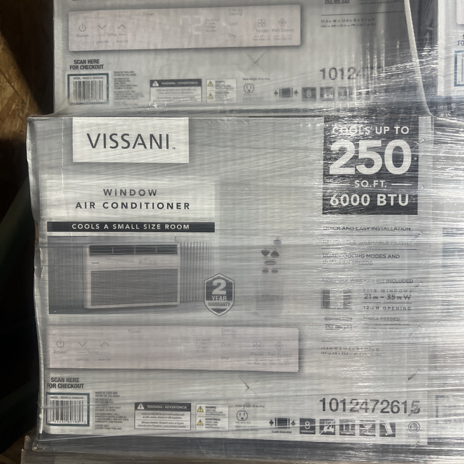 Vissani 6,000 BTU Window Air Conditioner w/ Remote for 250 sq. ft. Rooms
