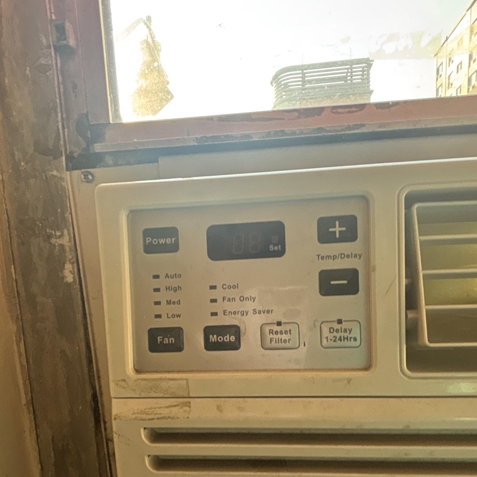 GE 8000-8999 BTU 115V Window AC White Digital Display Timer Energy Saver